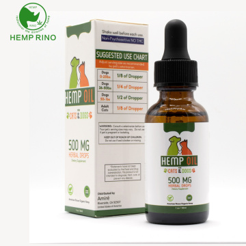 Organic CBD oil  for pets  private label with terpenes&vitamins pain relief